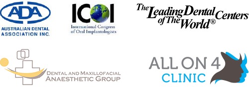 Australian Dental Association, International Congress of Oral Implantologists, The Leading Dental Centers of the World, Dental and Maxillofacial Anaesthetic Group, All On 4 Clinic